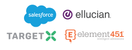 Salesforce, Ellucian, TargetX, Element451