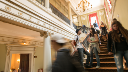 Students in stairwell