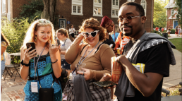 students smiling at camera